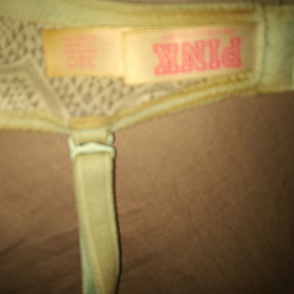 Victoria Secret Pink Padded Bra Black/Teal 32C - Picture 4 of 6